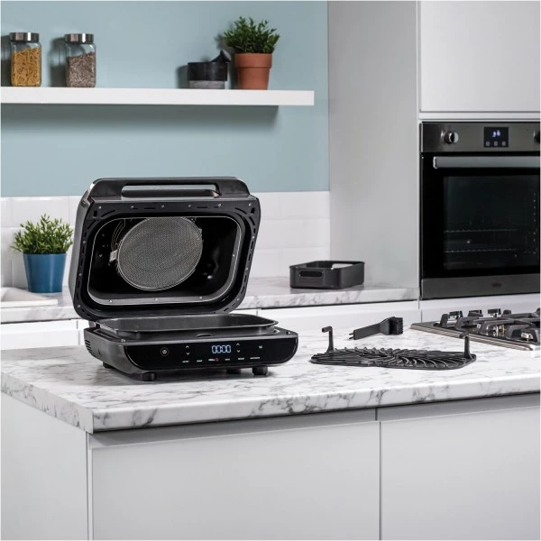 Fritteusen NINJA AG551EU Foodi Grill Max Heißluft-Fritteuse Grau/silber 3 Fritteusen NINJA AG551EU Foodi Grill Max Heißluft-Fritteuse Grau/silber – Bild 3