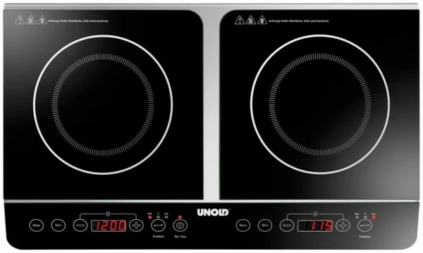 Geschirr- Und Kochplattenwärmer Unold 58175 Elegance Doppel-Induktionskochplatte Schwarz 2 Geschirr- Und Kochplattenwärmer Unold 58175 Elegance Doppel-Induktionskochplatte Schwarz – Bild 2