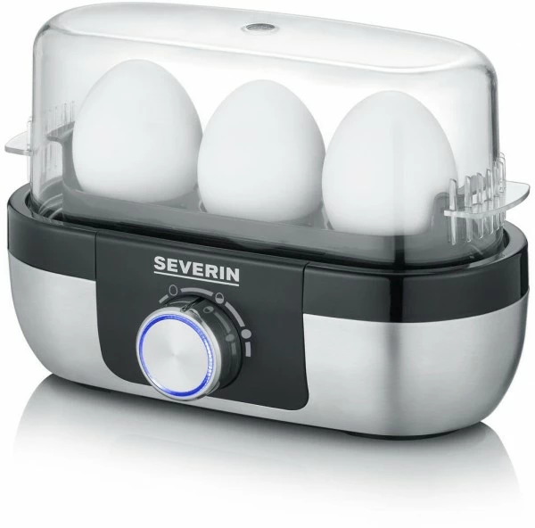 Severin EK 3163 Eierkocher Edelstahl-gebürstet/schwarz 3 Severin EK 3163 Eierkocher Edelstahl-gebürstet/schwarz – Bild 3