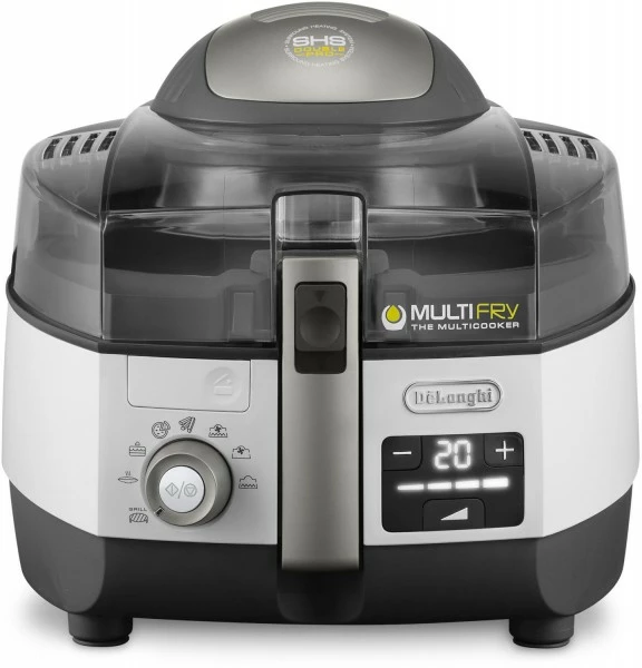 Fritteusen DeLonghi FH 1396/1 Multifry Extra Chef Plus Heißluft-Fritteuse Anthrazit/weiß 1 Fritteusen DeLonghi FH 1396/1 Multifry Extra Chef Plus Heißluft-Fritteuse Anthrazit/weiß