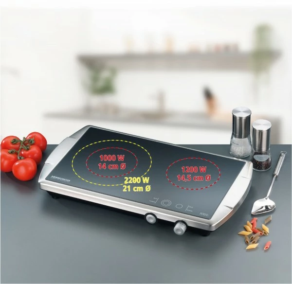 Geschirr- Und Kochplattenwärmer Rommelsbacher CT 3400/E Doppelkochplatte Edelstahl 2 Geschirr- Und Kochplattenwärmer Rommelsbacher CT 3400/E Doppelkochplatte Edelstahl – Bild 2