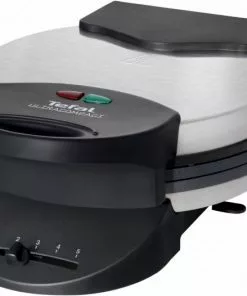 Waffelautomaten Tefal WM310D Ultracompact Waffelautomat Edelstahl Matt Gebürstet/schwarz Ma