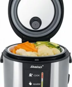 Dampfgarer & Reiskocher Steba RK 3 Dampfgarer Edelstahl/schwarz