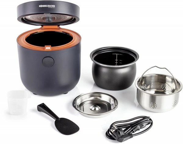 Dampfgarer & Reiskocher Rommelsbacher MRK 500 Multikocher Dunkel Grau 2 Dampfgarer & Reiskocher Rommelsbacher MRK 500 Multikocher Dunkel Grau – Bild 2