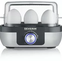 Severin EK 3167 Eierkocher Edelstahl-gebürstet/schwarz