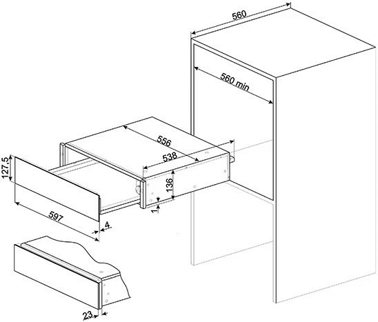Geschirr- Und Kochplattenwärmer Smeg CPR715A Speisen-/Geschirrwärmer Anthrazit 2 Geschirr- Und Kochplattenwärmer Smeg CPR715A Speisen-/Geschirrwärmer Anthrazit – Bild 2