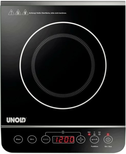 Geschirr- Und Kochplattenwärmer Unold 58105 Induktionskochplatte Elegance Edelstahl/schwarz 2 Geschirr- Und Kochplattenwärmer Unold 58105 Induktionskochplatte Elegance Edelstahl/schwarz – Bild 2