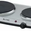 Geschirr- Und Kochplattenwärmer Eltac DK 28 Doppelkochplatte Silber