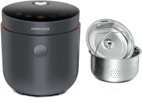 Dampfgarer & Reiskocher Rommelsbacher MRK 500 Multikocher Dunkel Grau 4 Dampfgarer & Reiskocher Rommelsbacher MRK 500 Multikocher Dunkel Grau – Bild 4
