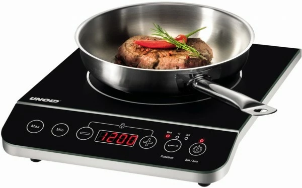Geschirr- Und Kochplattenwärmer Unold 58105 Induktionskochplatte Elegance Edelstahl/schwarz 4 Geschirr- Und Kochplattenwärmer Unold 58105 Induktionskochplatte Elegance Edelstahl/schwarz – Bild 4