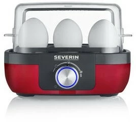 Severin EK 3168 Eierkocher Edelstahl/rot-metallic/schwarz 1 Severin EK 3168 Eierkocher Edelstahl/rot-metallic/schwarz