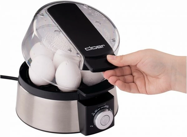 Cloer 6070 Eierkocher Edelstahl/schwarz 4 Cloer 6070 Eierkocher Edelstahl/schwarz – Bild 4
