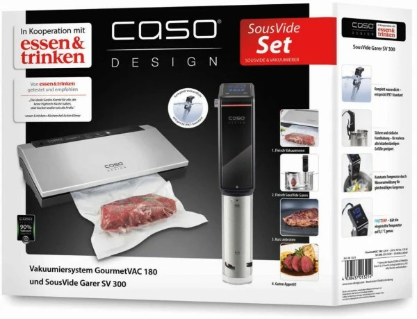 Dampfgarer & Reiskocher Caso SousVide Set Essen & Trinken Bestehend Aus GourmetVAC 180 Und SousVide SV300 1 Dampfgarer & Reiskocher Caso SousVide Set Essen & Trinken Bestehend Aus GourmetVAC 180 Und SousVide SV300