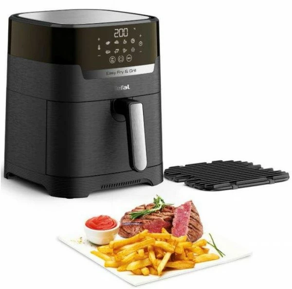Fritteusen Tefal EY5058 Easy Fry& Grill XL Precision Heißluft-Fritteuse Schwarz 1 Fritteusen Tefal EY5058 Easy Fry& Grill XL Precision Heißluft-Fritteuse Schwarz