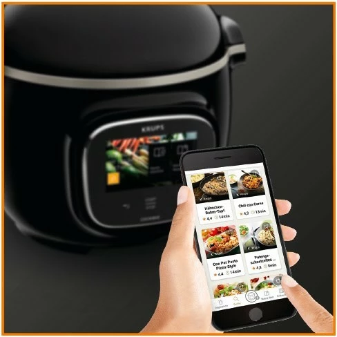 Dampfgarer & Reiskocher Krups CZ9128 Cook4Me Touch WIFI Multikocher Schwarz 4 Dampfgarer & Reiskocher Krups CZ9128 Cook4Me Touch WIFI Multikocher Schwarz – Bild 4